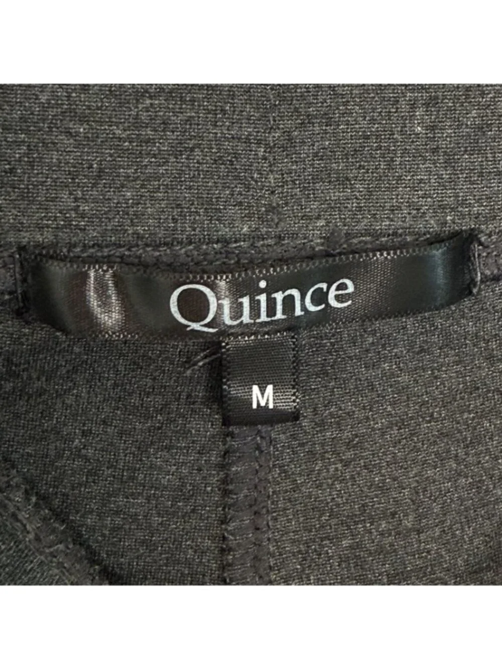 Quince Gray Heather Straight Leg Ponte Pants, M